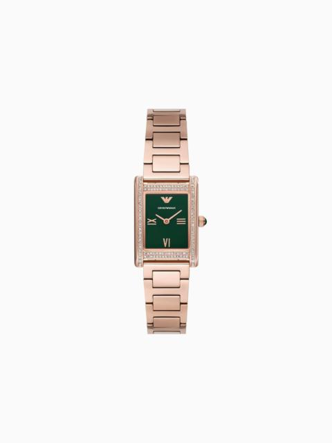 EMPORIO ARMANI Two-Hand Rose Gold-Tone Stainless Steel Watch
