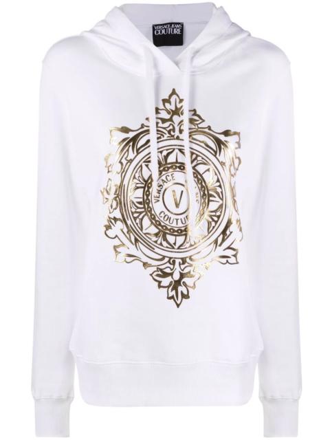VERSACE JEANS COUTURE V-Emblem cotton hoodie