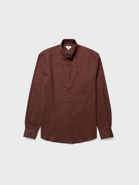 Sunspel Brushed Cotton Flannel Shirt
