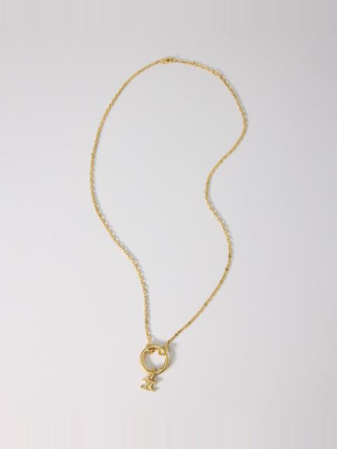 CELINE CELINE CHARMS TRIOMPHE NECKLACE IN BRASS WITH GOLD FINISH