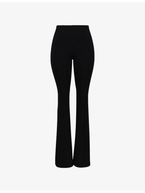 House of CB The Fitted Flared-Leg Stretch-Woven Trousers
