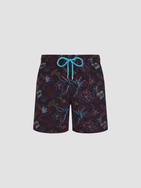 Vilebrequin Men's Mistral Embroidered Swim Trunks - Navy