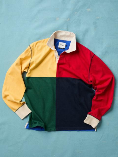 Colourblock Multi Panelled Cotton Rugby Shirt