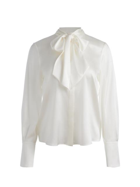 Alice + Olivia LLOYD SLIT SLEEVE BUTTON DOWN BLOUSE