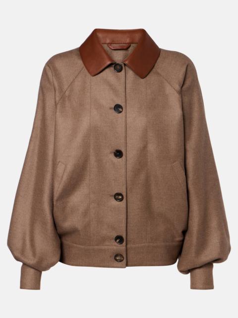 Loro Piana Kiefer cashmere and silk bomber jacket