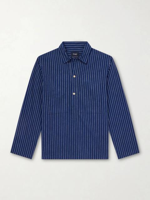 Drake's Striped Cotton Polo Shirt