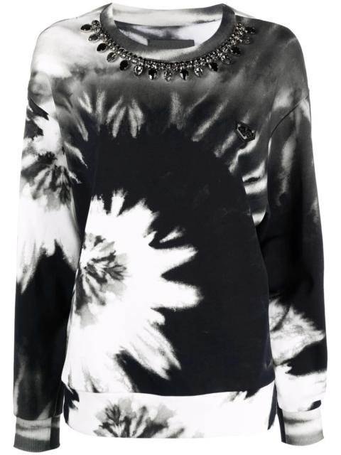 tie dye print sweatshirt