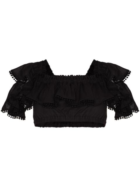 Charo Ruiz Cata off-shoulder cropped top