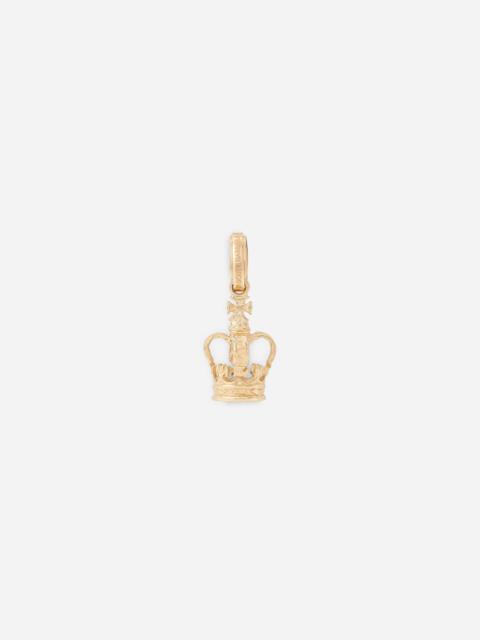 Crown Yellow gold charm