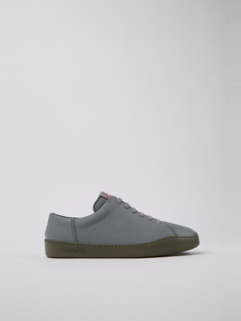 CAMPER Peu Touring Gray Leather Sneakers for Men.
