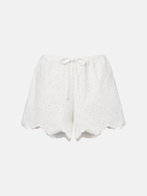 Poupette St Barth Cruse broderie anglaise cotton shorts