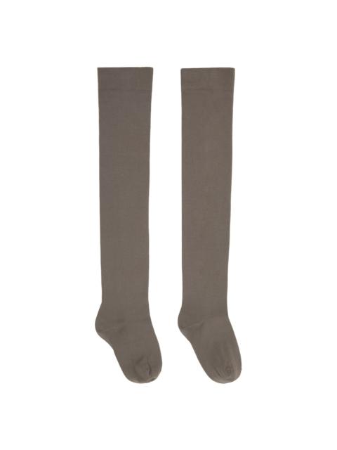Rick Owens Taupe Semi-Sheer Socks