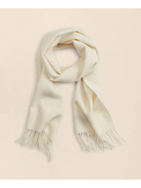 Brooks Brothers Cashmere Fringed Scarf