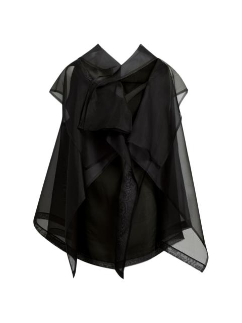 KHAITE Women's Santana Silk Organza Top - Black
