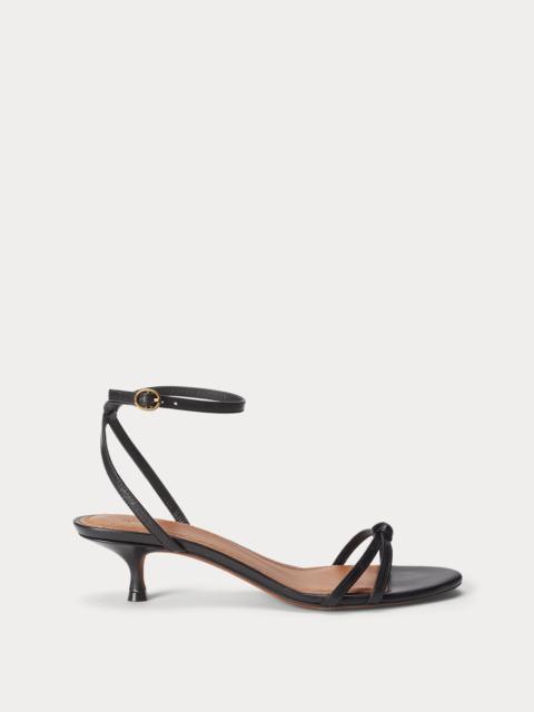Polo Ralph Lauren Leather Kitten-Heel Sandal
