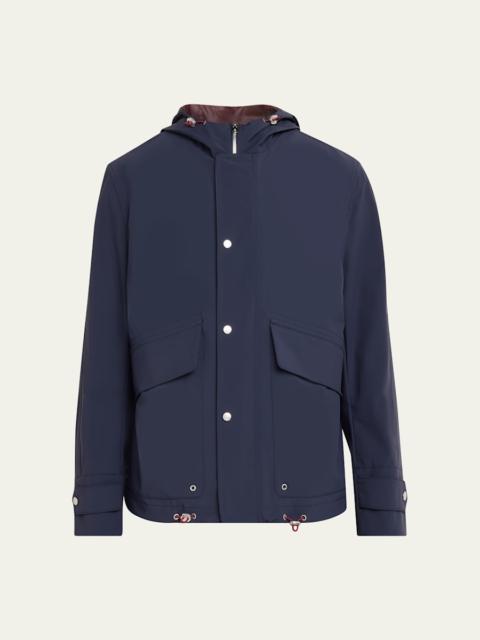 Brunello Cucinelli Men's Hooded Water-Resistant Jacket