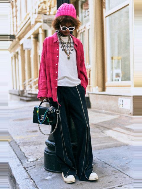 R13 ZIPPERED WIDE LEG SWEATPANT
