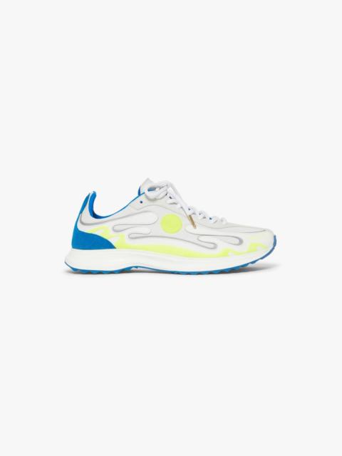CASABLANCA Men's Blue and Lime Stade Sneaker