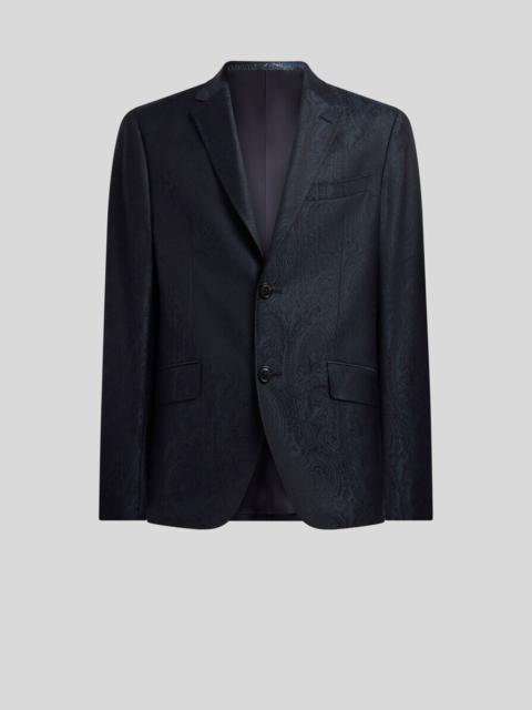 Etro SINGLE-BREASTED WOOL JACQUARD JACKET WITH ARNICA MOTIF