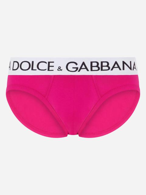 Dolce & Gabbana Mid-rise briefs in two-way stretch cotton