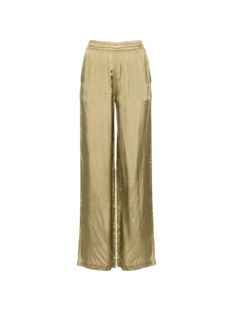 satin straight-leg trousers