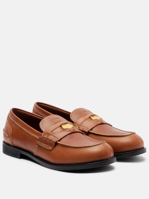 Miu Miu Leather penny loafers