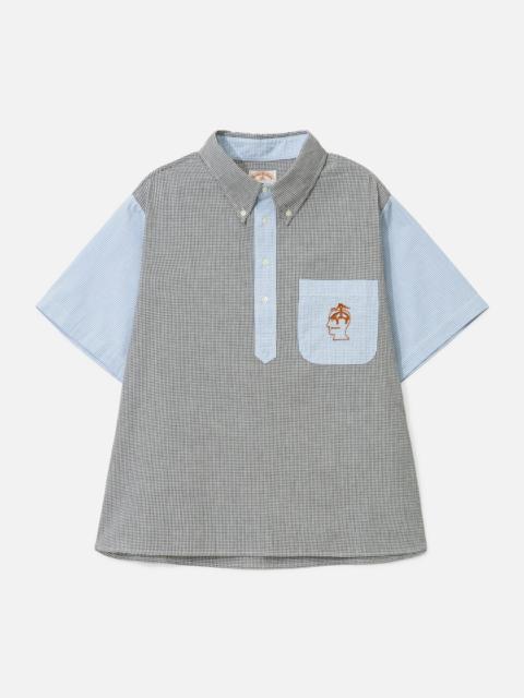 BRAIN DEAD X BROOKS BROTHERS CALIFORNIA REVERSE FRENCH SEAM PULLOVER SHIRT