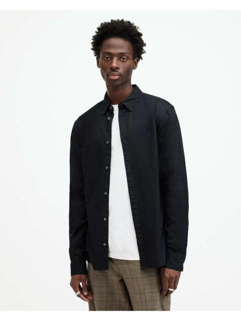 ALLSAINTS HAWTHORNE RAMSKULL STRETCH FIT SHIRT