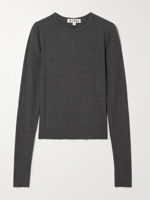 ÉTERNE Ribbed Jersey Top