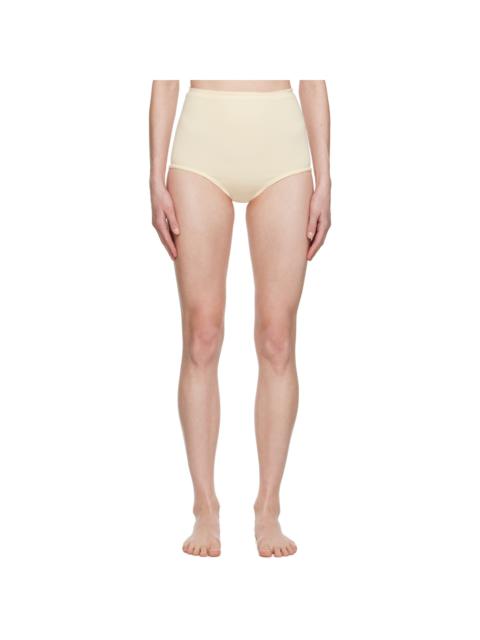TALIA BYRE Off-White Raw Edge Briefs
