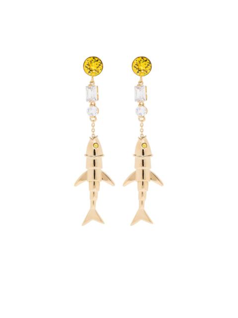 fish-motif drop earrings