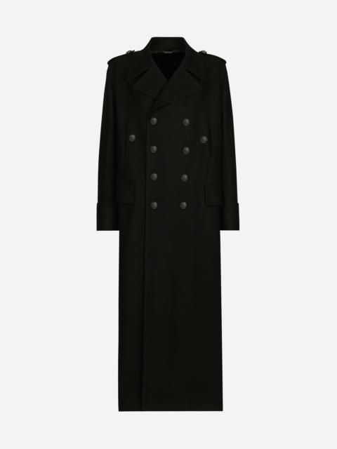 Dolce & Gabbana Long wool military-style coat