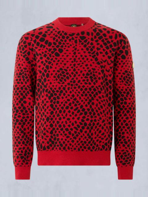 MOOSE KNUCKLES LUNAR NEW YEAR SNAKE SKIN SWEATER