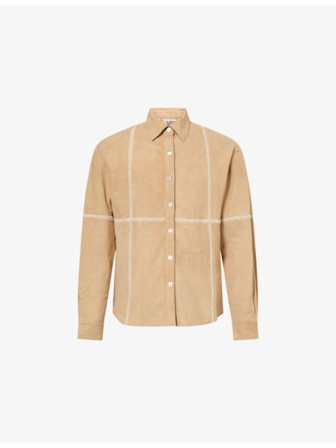 KARTIK RESEARCH Rabari Embroidered Suede Shirt