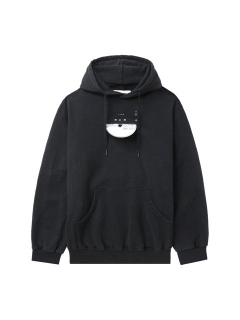 doublet CD-R embroidered cotton hoodie