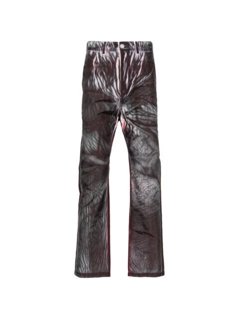 abstract-print drop-crotch trousers