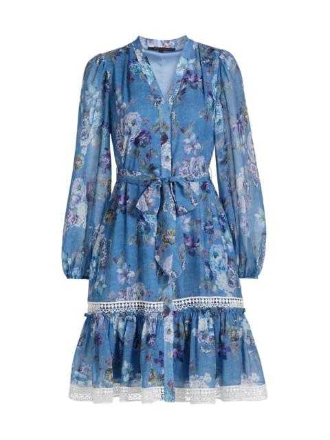 KOBI HALPERIN Women's Elisa Floral Tie-Waist Minidress - Blue Multi