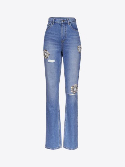 AREA DISTRESSED CRYSTAL JEAN