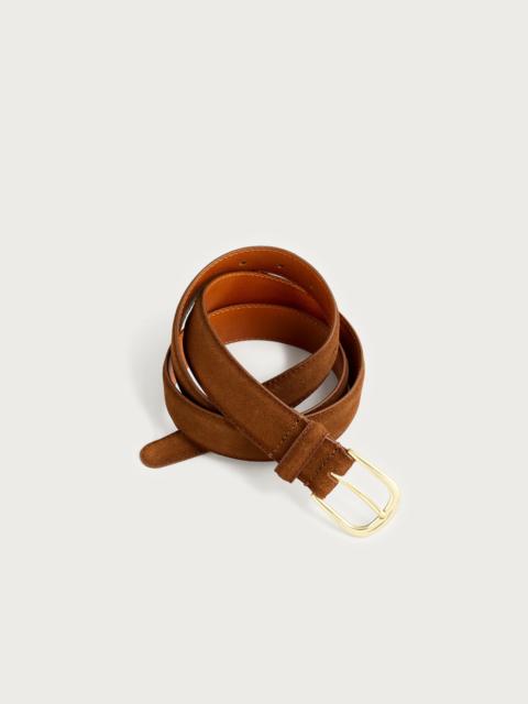 J.CREW Italian suede and leather round-buckle dress belt