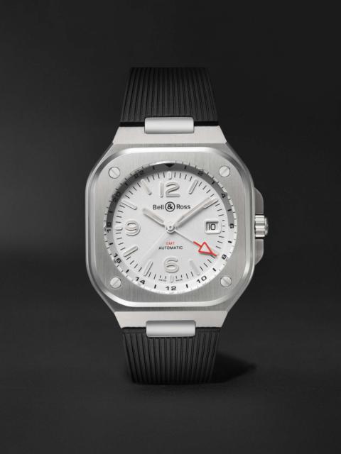 BR 05 Automatic 41mm Stainless Steel and Rubber Watch, Ref. No. BR05G-SI-ST/SRB BU23NOV
