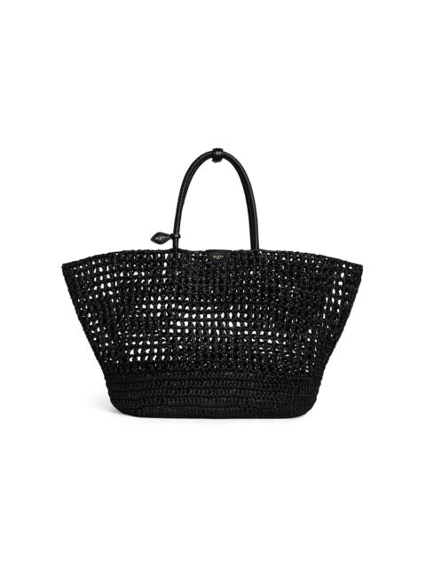 Alaïa LARGE BASKET BAG IN METALLIC RAFFIA