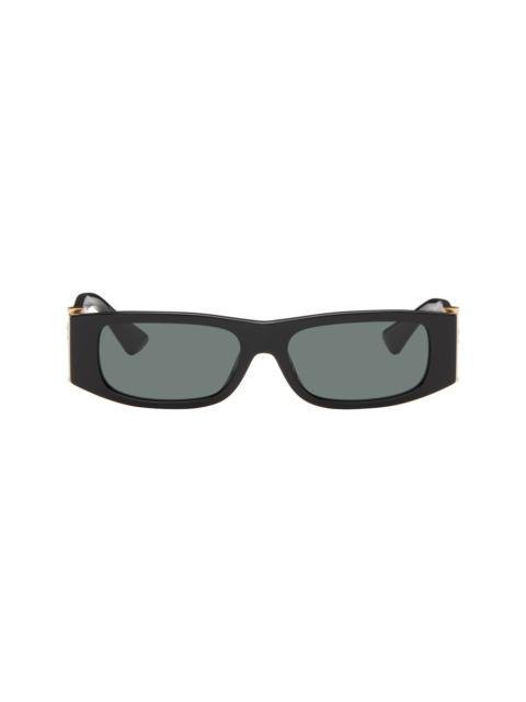 VERSACE Black Medusa Glam Rectangular Sunglasses