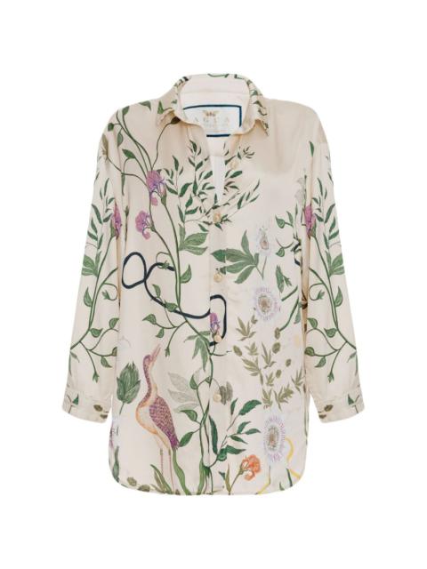 Agua by Agua Bendita Cecilia ParaÃ­so floral-print shirt