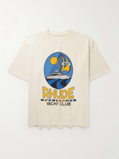 Rhude Yacht Club Logo-Print Cotton-Jersey T-Shirt