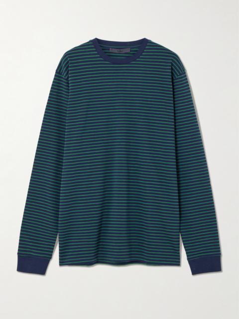 Tibi Striped Cotton-jersey T-shirt