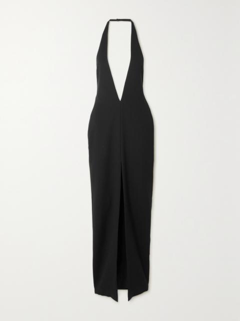 MÔNOT Open-back Crepe Halterneck Maxi Dress