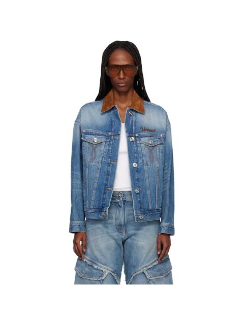 VERSACE Blue Trucker Denim Jacket