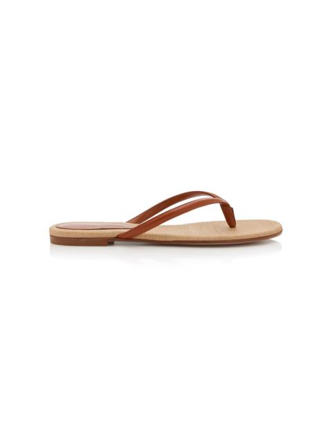 Gianvito Rossi Calypso Leather Thong Sandals brown