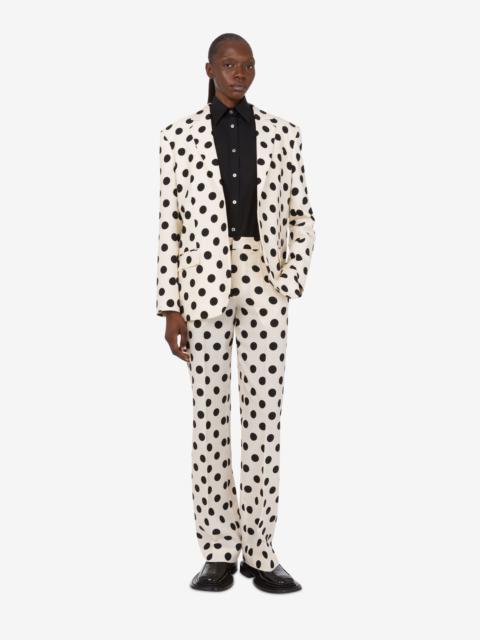 Moschino POLKA DOTS PRINTED WOOL JACKET