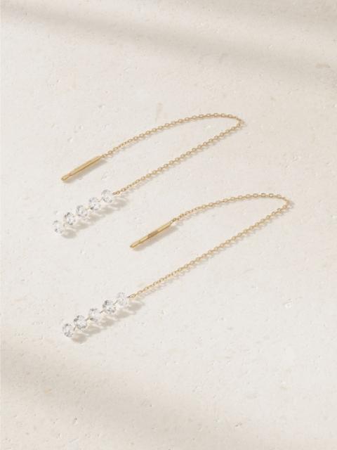 PERSÉE Rivière 18-karat gold diamond earrings Gold
